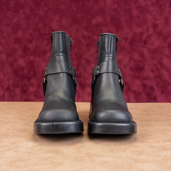 Jeffrey Campbell Women Operator Black Leather Moto Biker Ankle Boots sz 5 - Picture 4 of 8